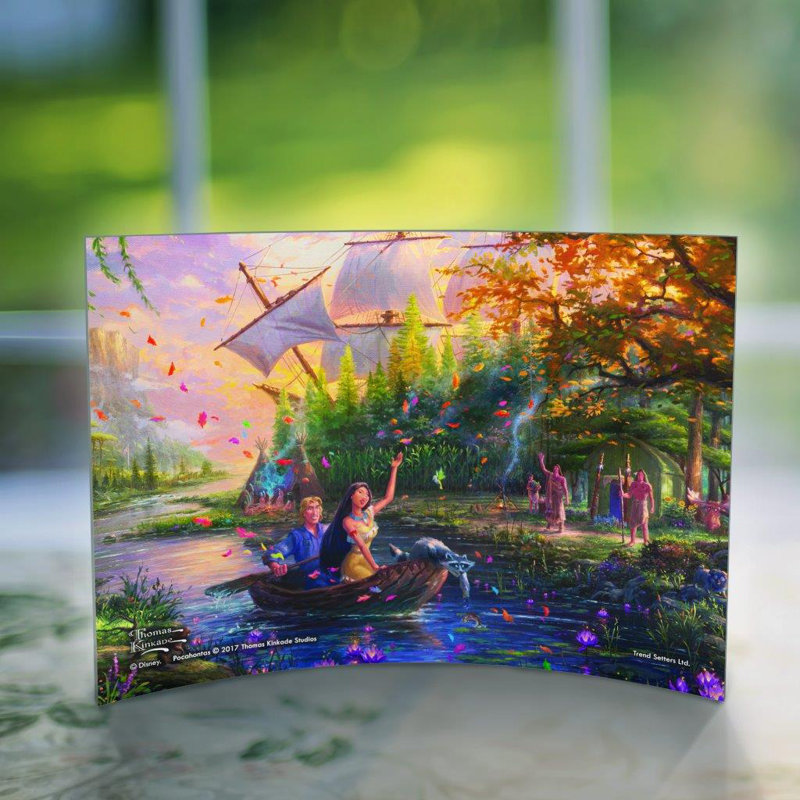 Disney - Pocahontas - Thomas Kinkade - impression acrylique incurvée