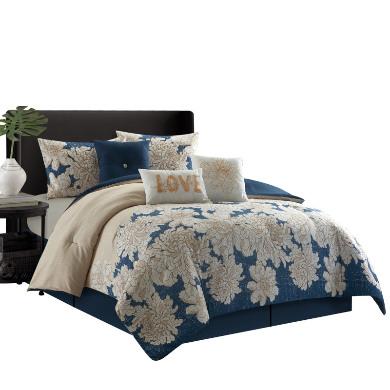 Wealthy Microfiber 7 Piece Comforter Set, California King