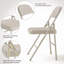 Ensemble de table de salle à manger pliable 3 pièces avec 2 chaises - Table carrée compacte pour petits espaces, structure en métal et chaises rembourrées en cuir synthétique, déjeuner moderne (noir / beige / gris)-115363078