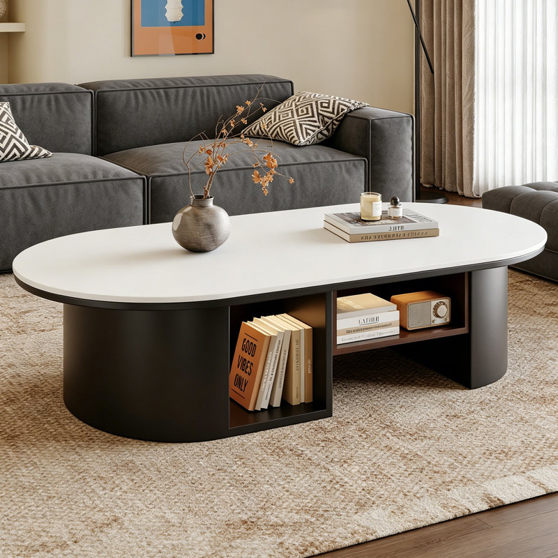 Table basse ovale en ardoise