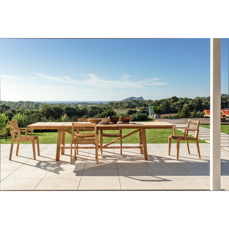 Synthesis Extendable Rectangular Teak Outdoor Dining Table