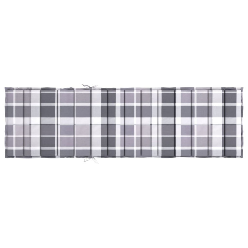 Outdoor Seat / Back Cushion, 19.7" W x 78.7" D x 1.2" H, Gray Checked