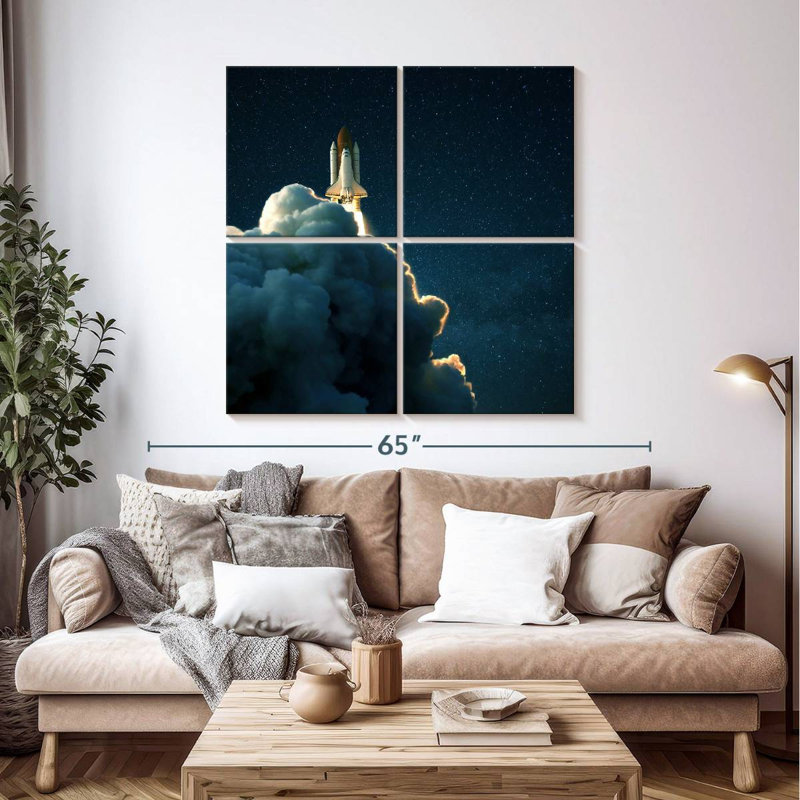 Oberle Starry Space Shuttle Launch, 45" H x 45" W