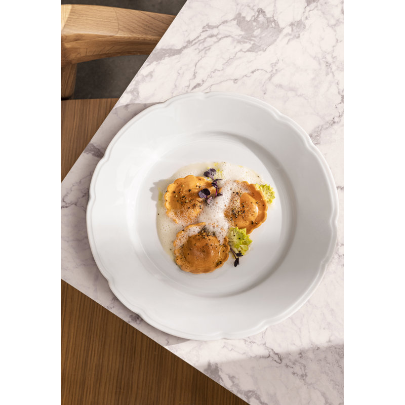 Reminiscence Porcelain Limoges Dinner Plate, White