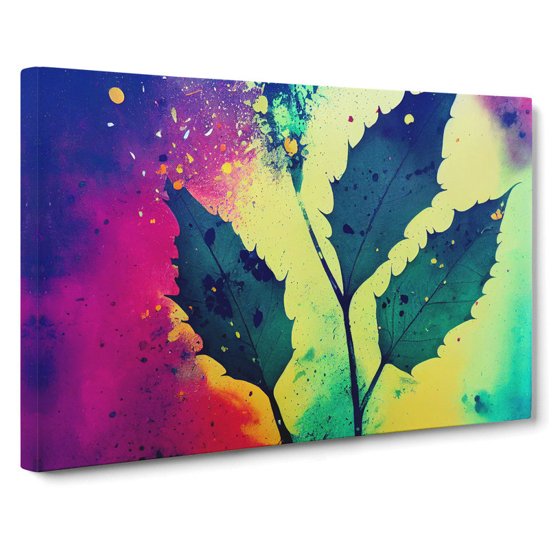 Paint Leaf Splash Vol.4 - Wrapped Canvas, 35cm H x 50cm W x 3cm D