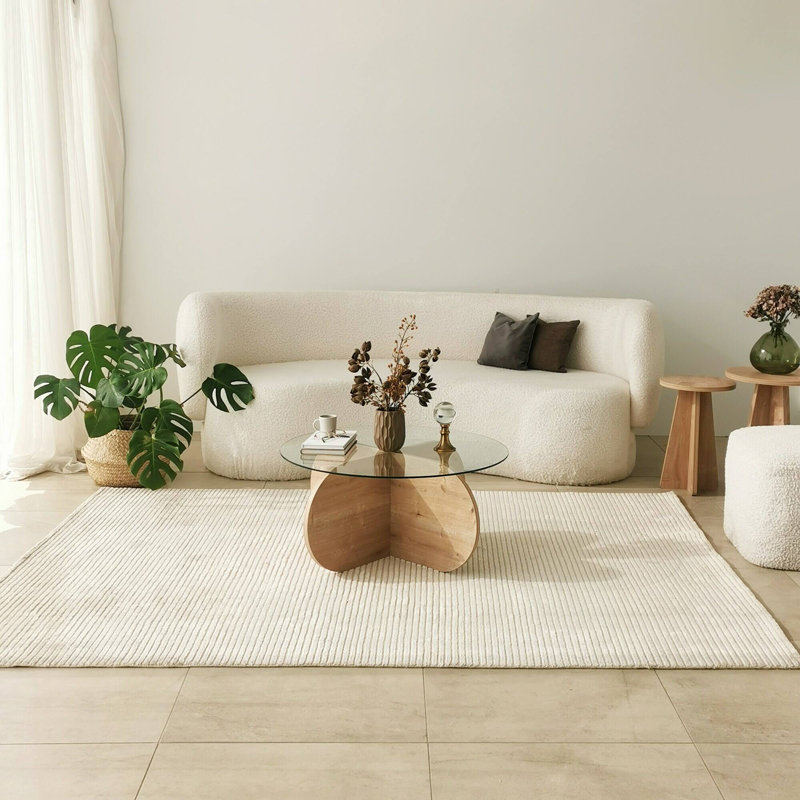 Glorias Coffee Table, Clear/Oak