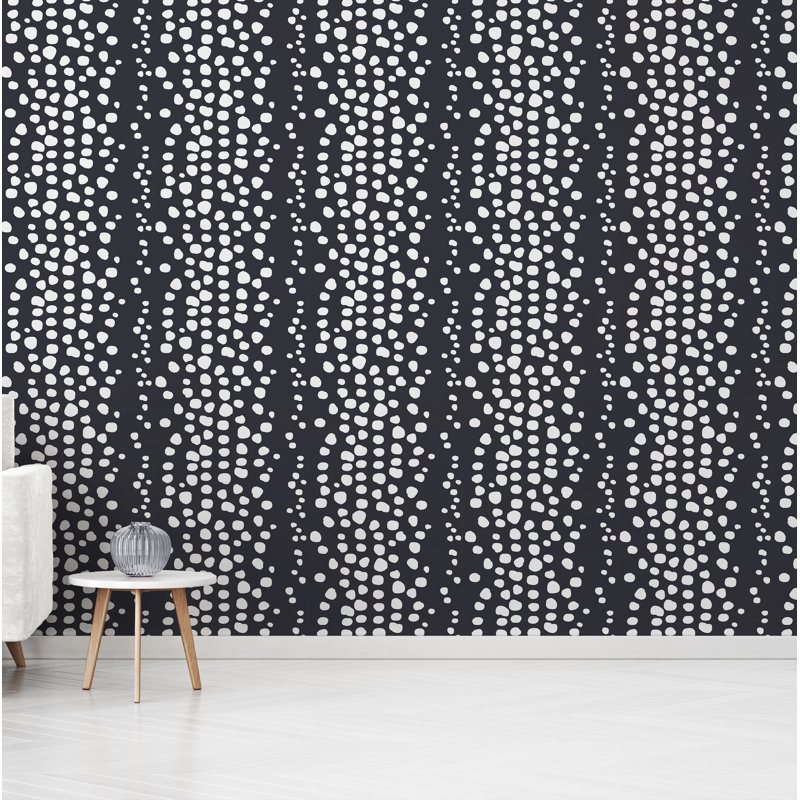 Panneau de papier peint Burnsdale, L 24 po x L 96 po, Noir clair