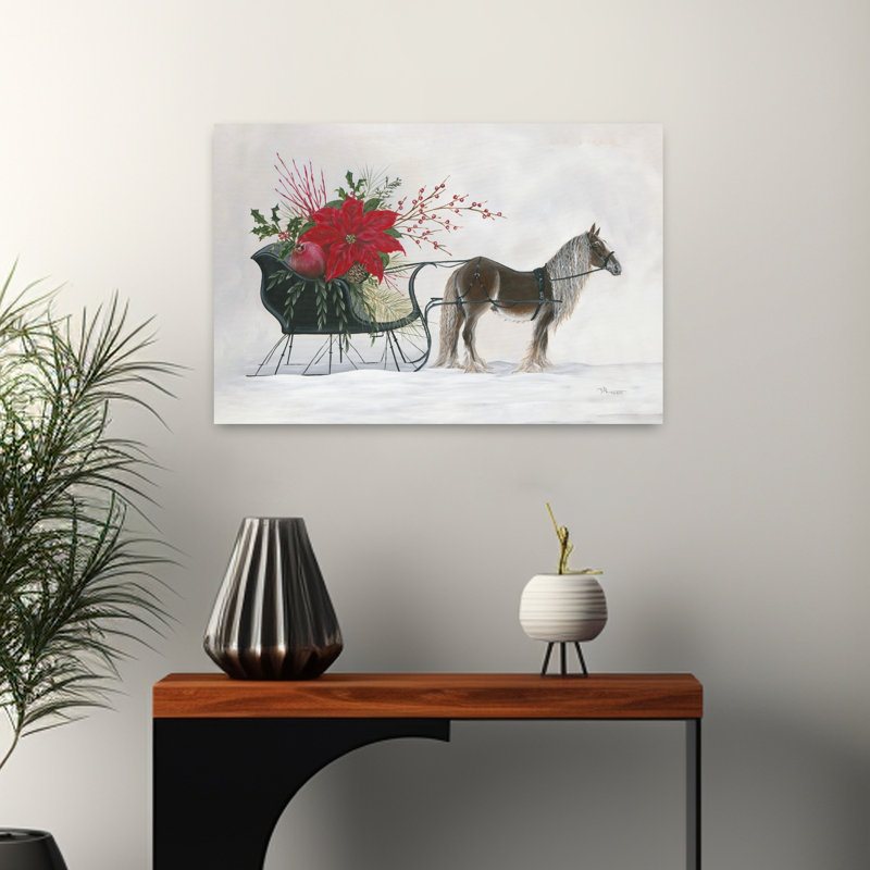 Ophelia & Co. One Horse Open Sleigh Abstract Contemporary Horse ...