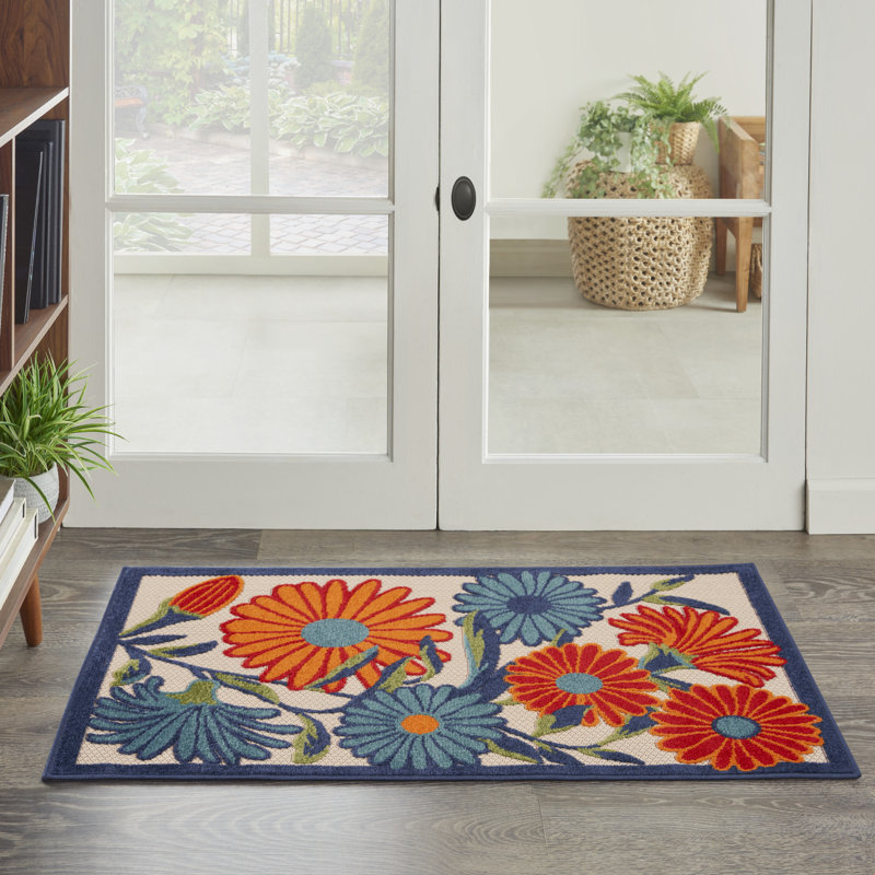 Alaris Aloha Floral Multicolor Indoor/Outdoor Area Rug, Rectangle 2' x 3'