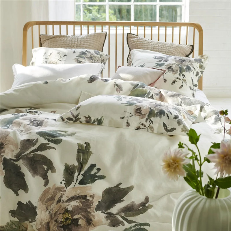 Shanghai Garden Ecru Sham, Queen Sham