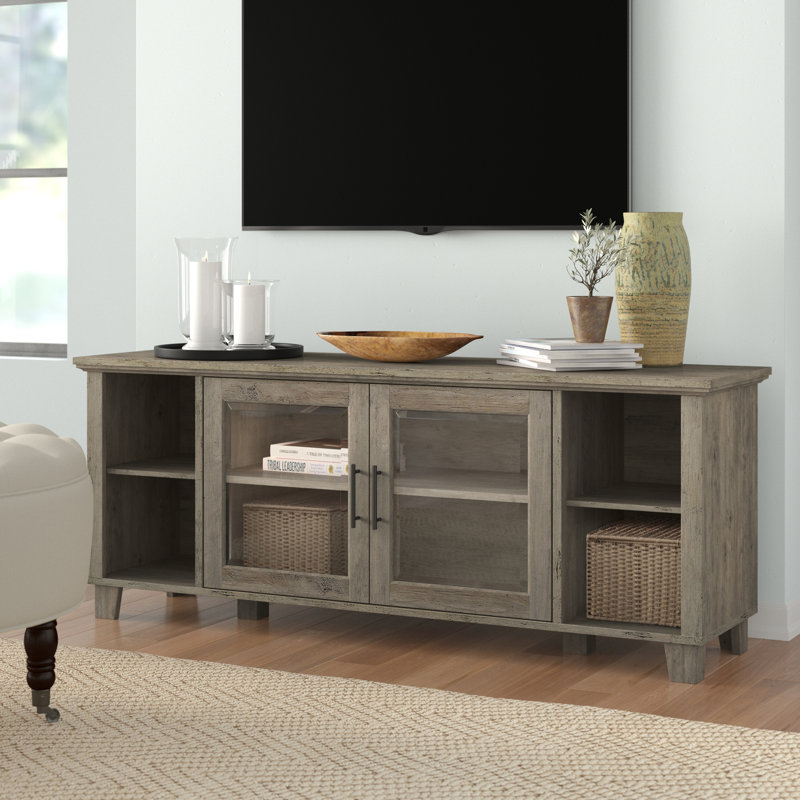 Barrington Unfinished TV Stand for TVs up to 60", Grey Wash