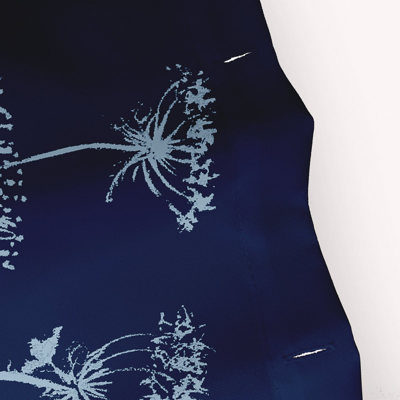Rideau de douche Windy Blossom, Bleu marine