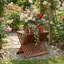 Tabouret d'appoint pliant en bois massif Brecksville