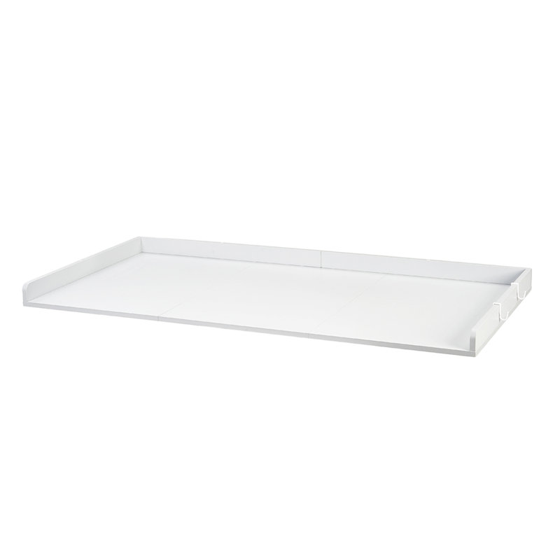 Washer Dryer Countertop, 54 x 27.5 in Wooden Washer and Dryer Topper with Edge & 2 Hooks, Water-Resistant Laundry Machine Topper for Laundry Closet Pantry Counter Organization and Storage, White
