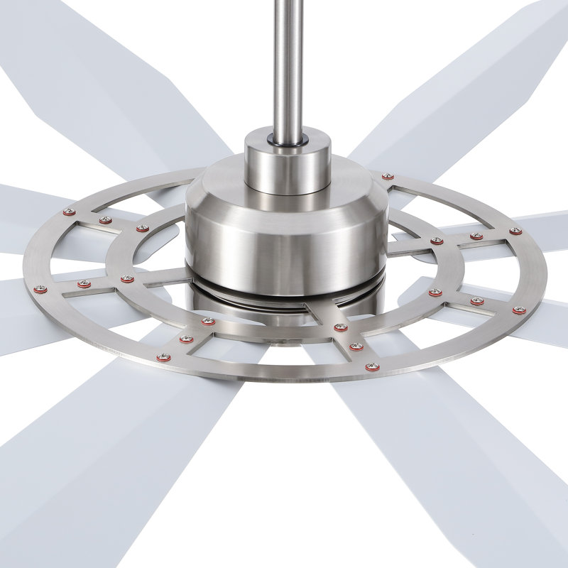 Ventilateur de plafond 60 po avec télécommande Fianna, Nickel, 60 po de largeur, Nickel