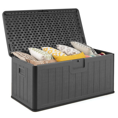 Costway 0.01cm W 380L Lockable Deck Box