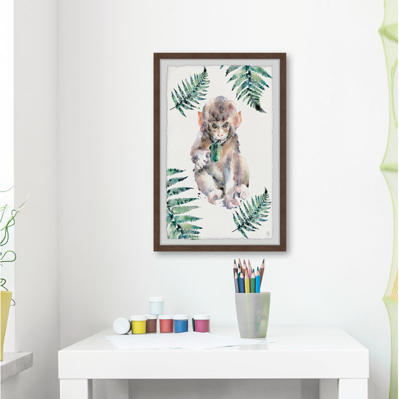 « singe palms », art encadré Charmaine, H 18 po x l 12 po x P 1,5 po