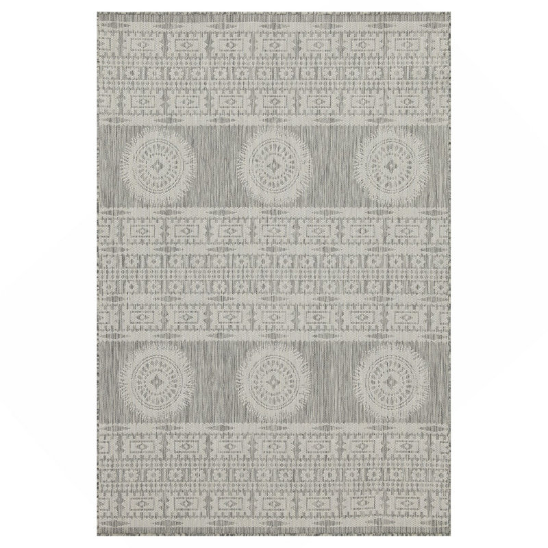 Silver Indoor/Outdoor Area Rug, Rectangle 7'10" x 10'3"