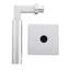 Levier de passage sur support carré rose Bravura 845-7 en nickel satiné contemporain