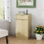 Armoire poubelle inclinable 10 gallons Woodgrain avec tiroir à texture ondulée et bac coulissant-129488570