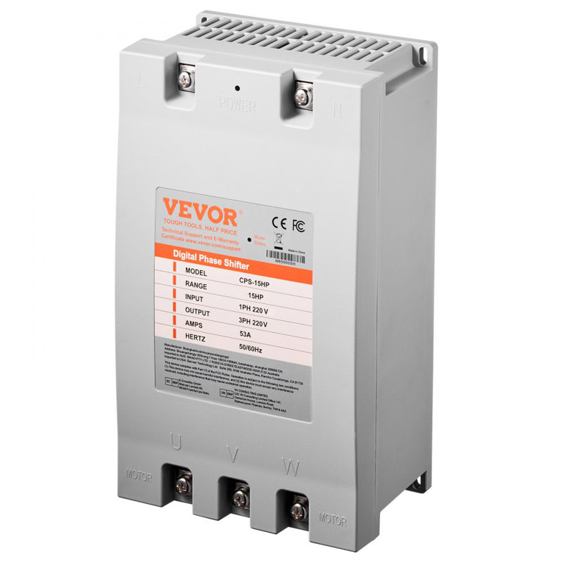 Convertisseur triphasé 15HP 53A 220V monophasé à 3V 220V entrée / sortie