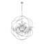 Lustre en forme de globe 18 lumières chromées avec accents de cristal