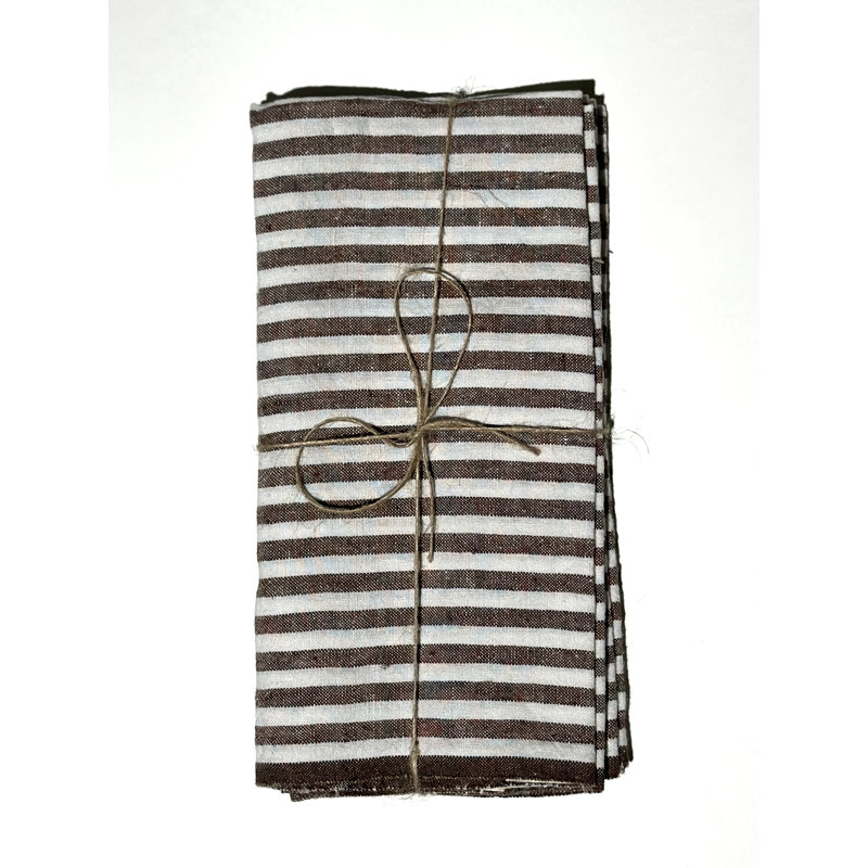 Adamsburg Linen Square Napkins, Walnut