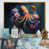 Toile avec cadre flottant or