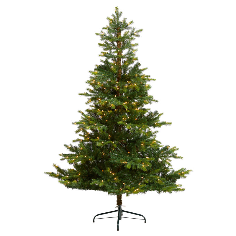 Lighted Artificial Christmas Tree, 6' H