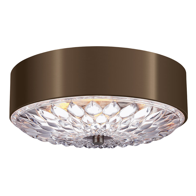 Cory Glass Flush Mount, 13.7cm H x 35.2cm W x 35.2cm D