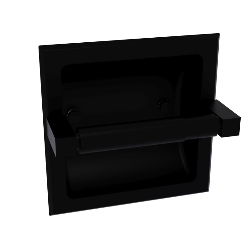 Porte-papier hygiénique encastré haranu, Noir mat