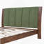 Cadre de lit grand en bois de pin de qualité supérieure, cadre de lit grand avec tête de lit inclus, lit Mid Century Modern, couleur noyer et vert-1731413214-1731413215