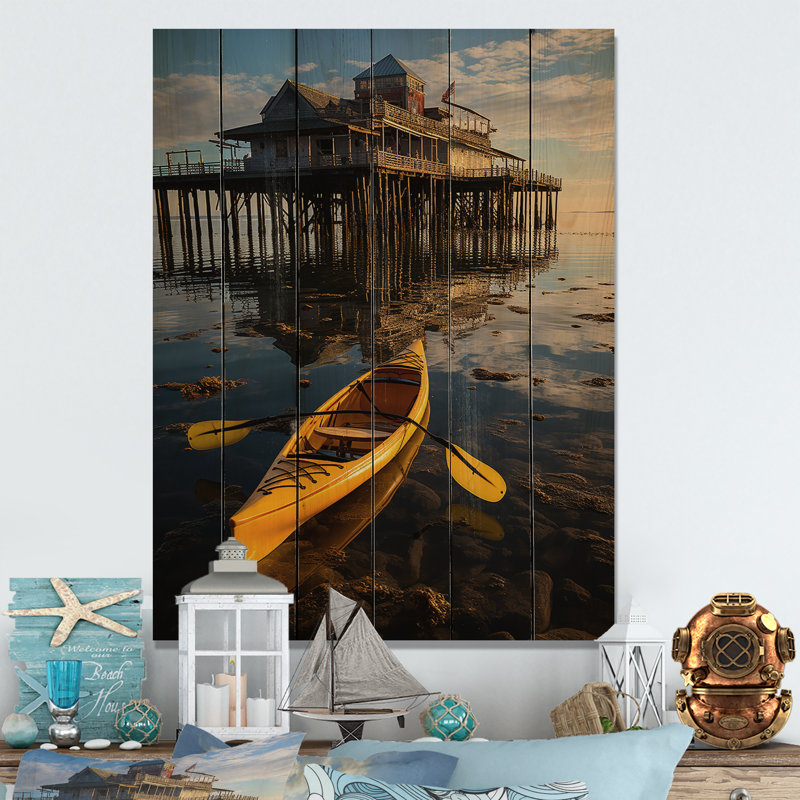 Pier Pier Reflections III sur bois, H 20 po x l 10 po x P 0,78 po