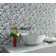 1" x 1" Metal/ Seashell Grid Mosaic Wall Tile