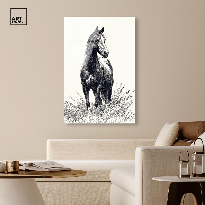 Art mural de cuisine Grassy Steed IV par Art Remedy, prêt à accrocher, 36 x 54, H 54 po x l 36 po