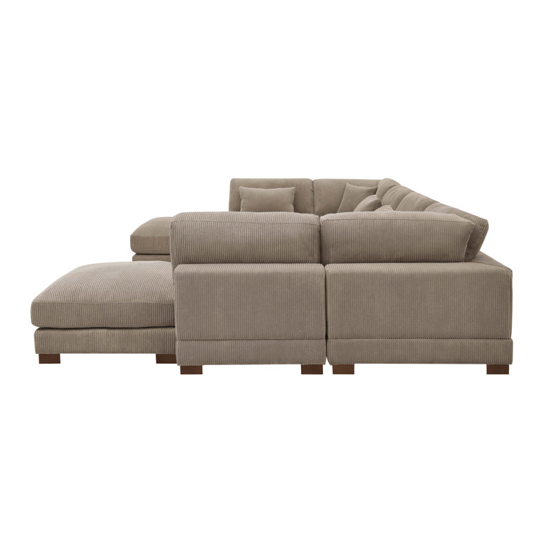 Chrisley Modular Corduroy Sectional, Camel Corduroy