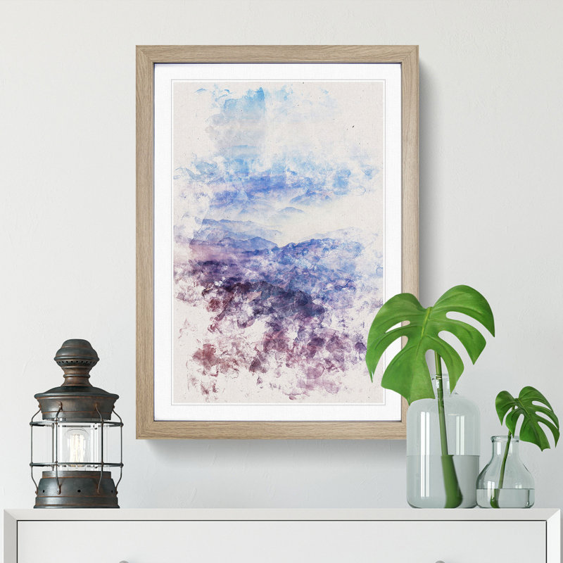 Mountain Range Adventure - Picture Frame Painting Print, Oak Framed, 33cm H x 24cm W x 2cm D