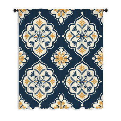 Tile Window Curtains, Home Blockout & Sheer Curtains - 1 Panel