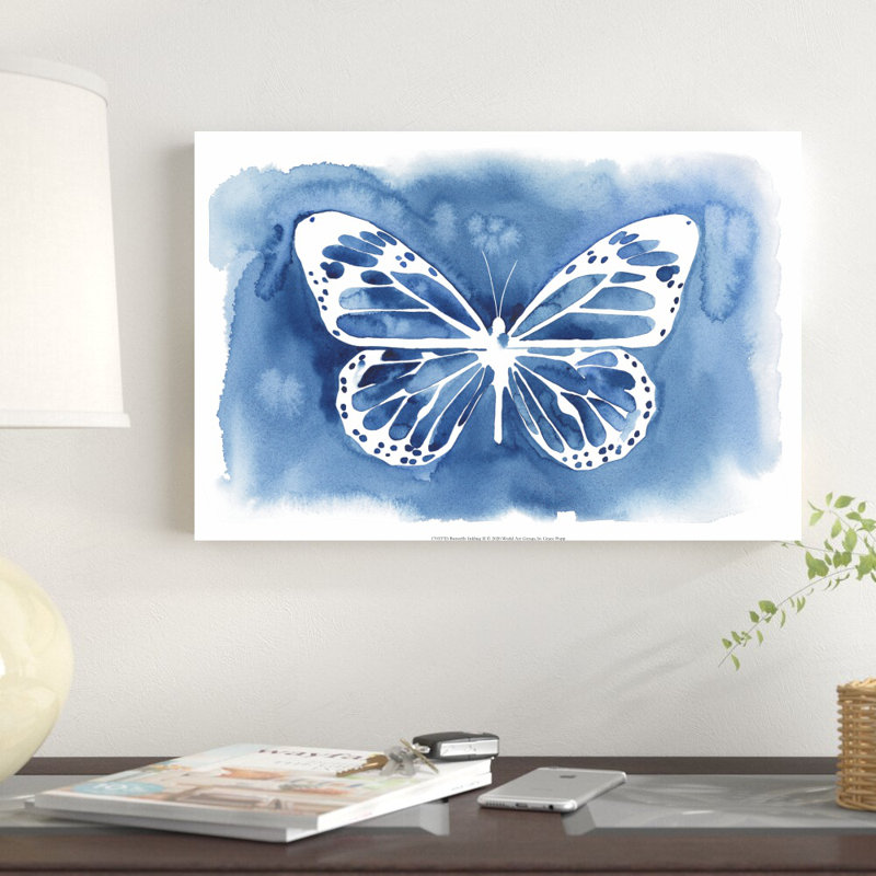 «Butterfly Inkling II» par Grace Popp - peinture sur toile tendue, H 12 po x l 18 po