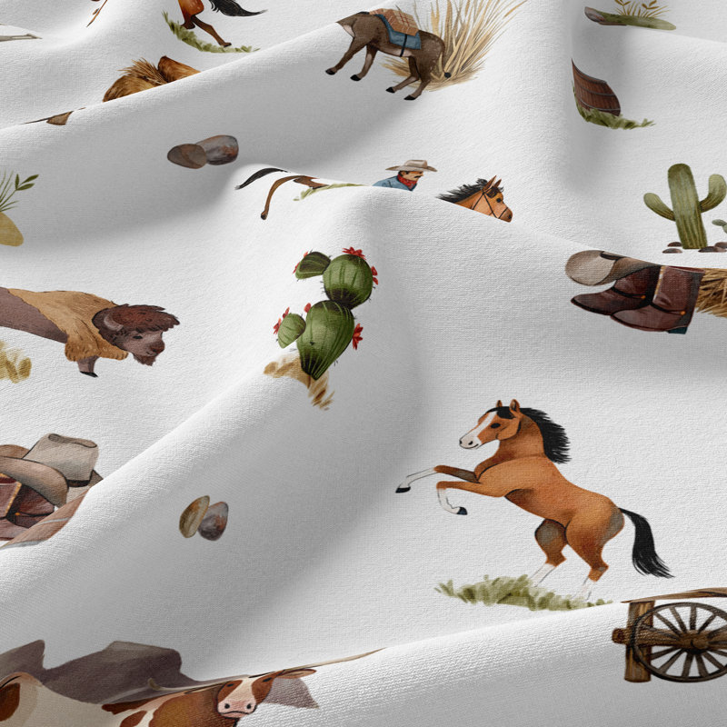 Country Western Sheet Set by Sweet Jojo Designs, Twin Sheet Set + 2 Fitted Sheets + 1 Pillowcase