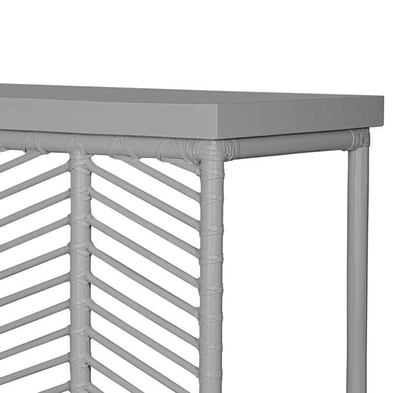 Liam 60 in. Solid Wood Console Table, Light Gray