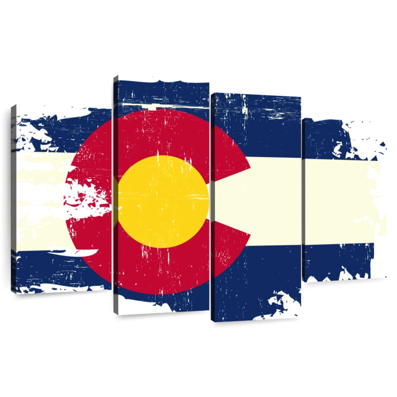 Drapeau Borges du Colorado rayé, H 22 po x l 36 po