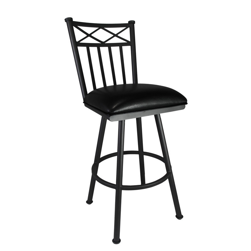 Allsop Swivel Bar & Counter Stool, Ford Black, Matte Black, Extra Tall (34" Seat Height)