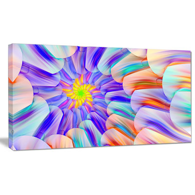Impression sur toile tendue, "verre à taches multicolores avec spirales"
