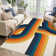 Moderen Machine Washable Rug with Rubber Backing for Living Room Abstract Non-Slip Area Rug Indoor Carpet Non-Shedding Rug for Bedroom Dining Room Hallway Kitchen Office Playroom Nursery