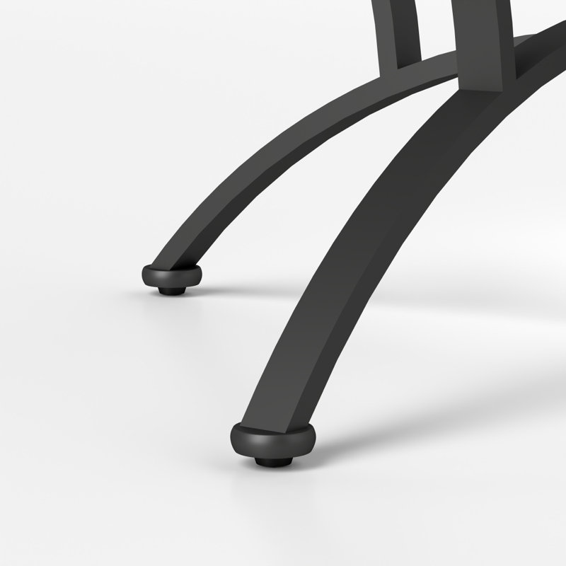 Ensemble de 3 tables basses en verre trempé à surface robuste avec finition noire rustique pour un décor de salon élégant