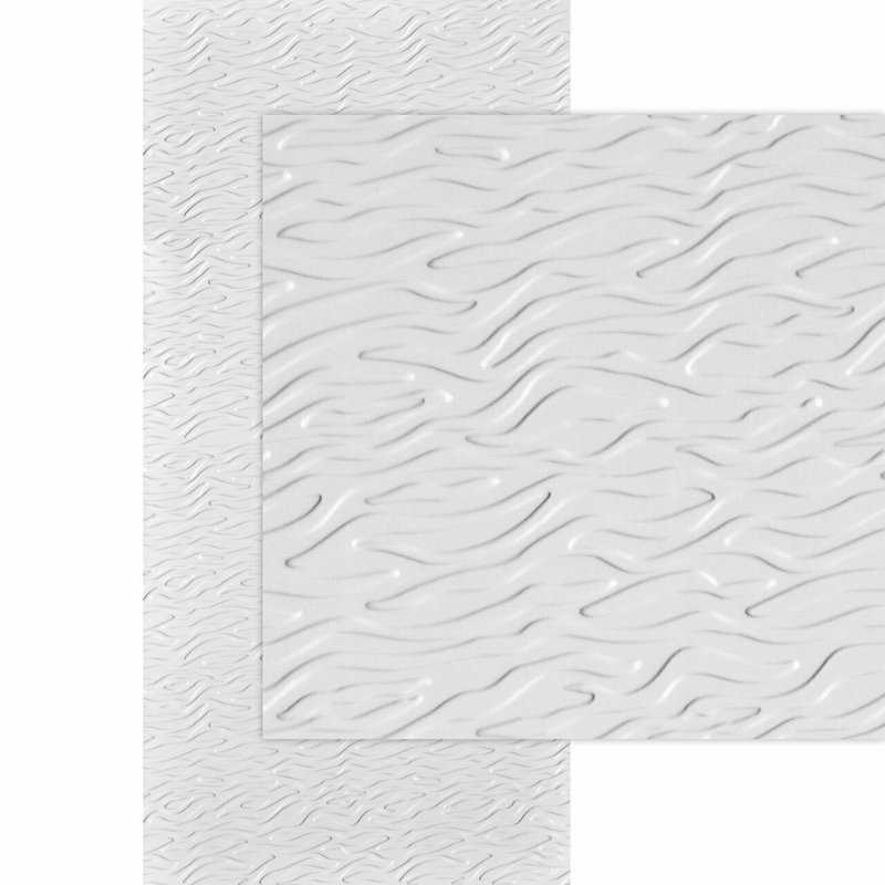 Varech MirroFlex 4 pi. x 8 pi Panneaux muraux PVC PVC 3D - Blanc brillant (32 pieds carrés / feuille)