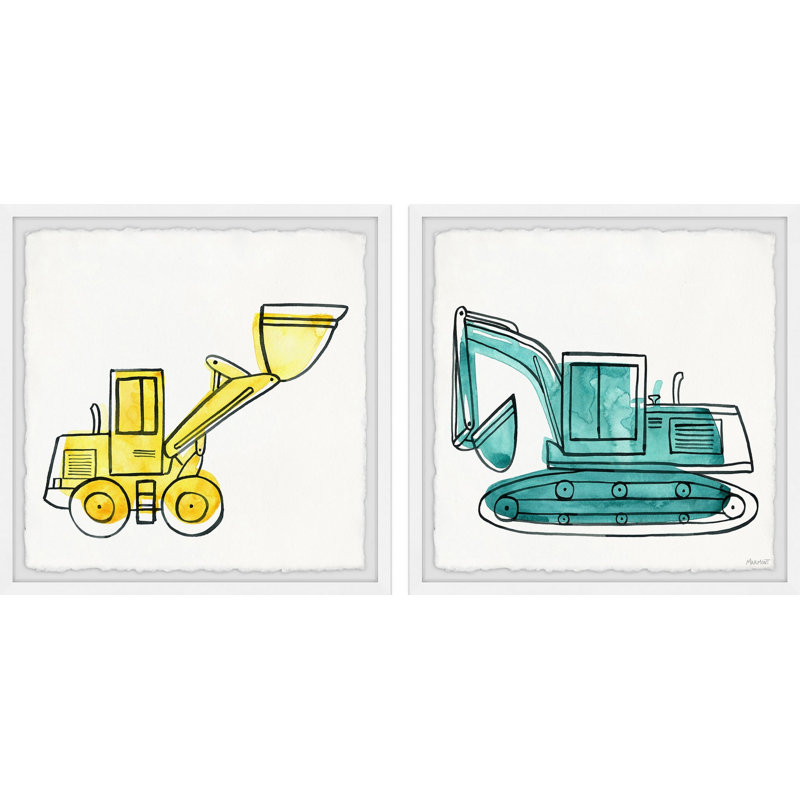 Ensemble d'art numérique encadré 2 pièces Leeroy, H 24 po x l 24 po x P 1,5 po