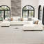 Canapé modulaire 10 pièces en velours côtelé d'angle moderne avec méridienne et garniture cloutée-1777126972