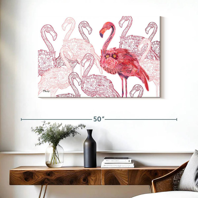 Flamant rose Brampt, H 26 po x l 39 po